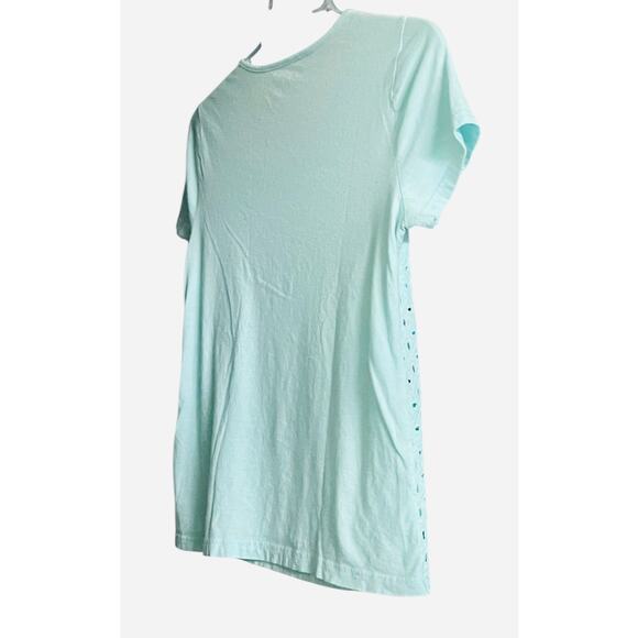 CROFT & BARROW SHORT SLV PULL-OVER - FRONT LACE OVERLAY, WOMENS, M, MINT GREEN - Picture 6 of 12